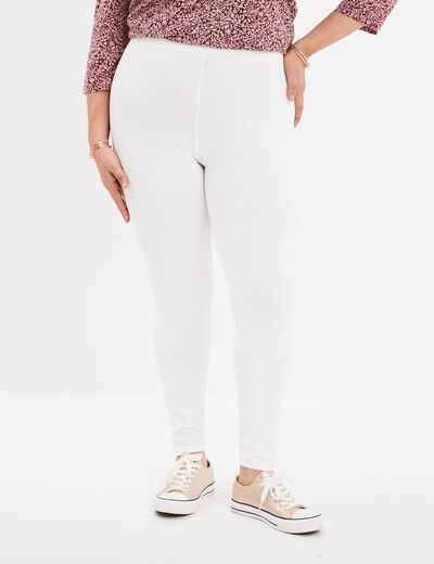Legging blanc femme grande taille