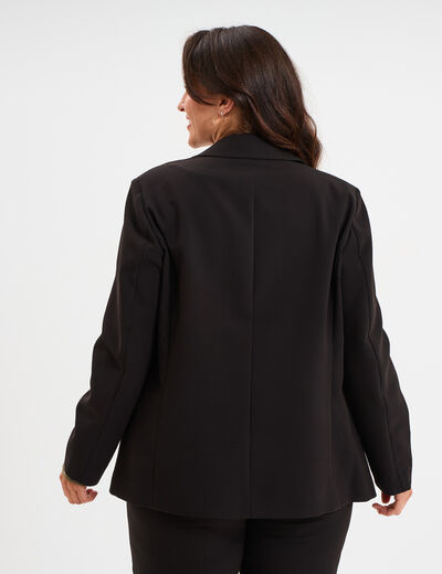 Veste blazer oversize noir femme grande taille