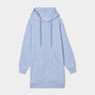Robe sweat à capuche bleu clair femme