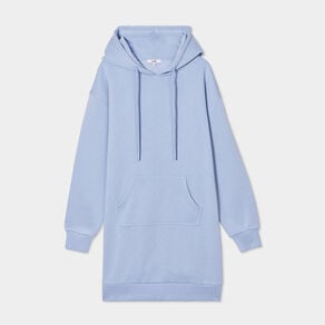 robe sweat a capuche bleu clair femme Robe sweat à capuche bleu clair femme
