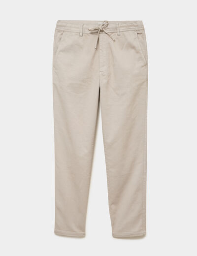 Pantalon chino droit confort sable homme