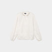 Blouse brod&eacute;e manches longues coton blanc femme