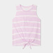 Débardeur noué col rond coton mauve fille