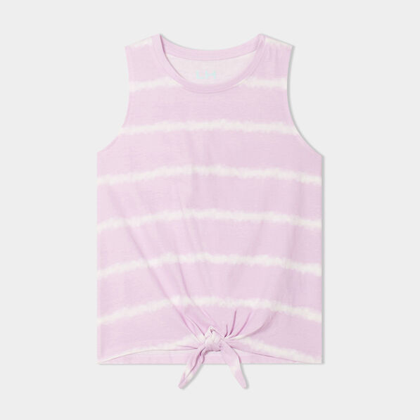 Débardeur noué col rond coton mauve fille