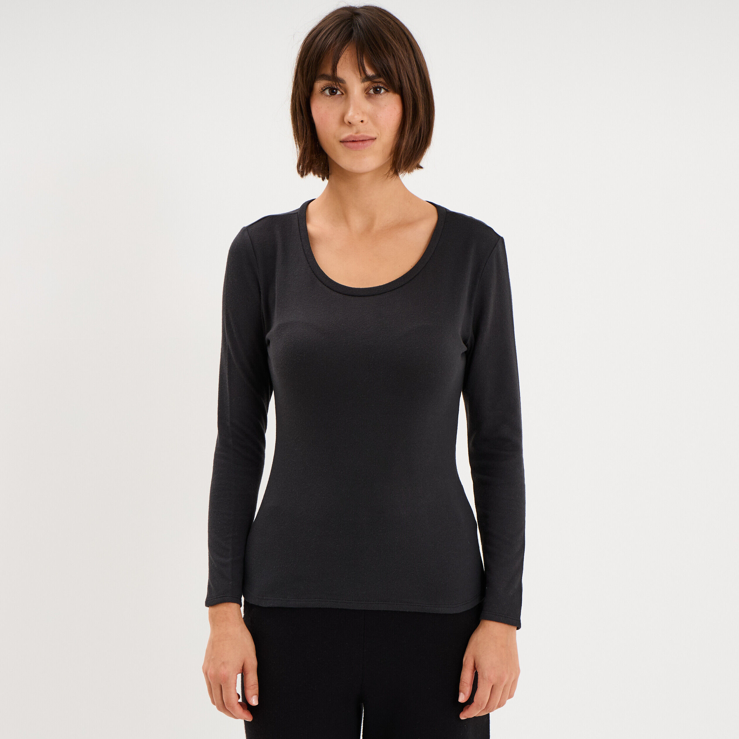 T-shirt thermique manches longues noir femme LH