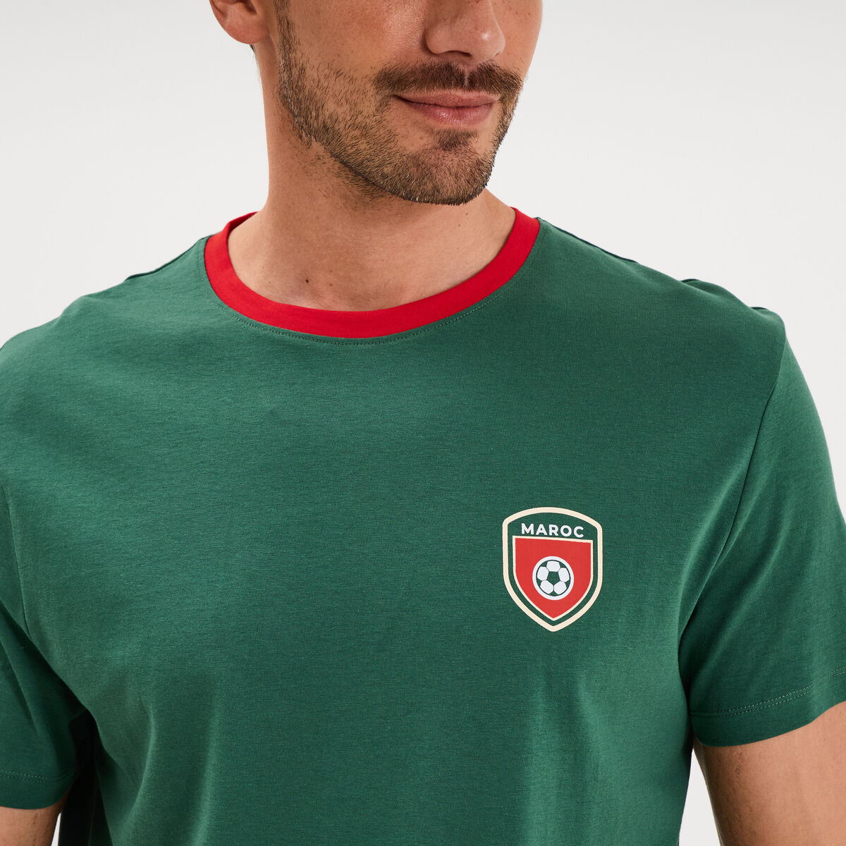 T-shirt maillot de football Maroc vert mixte