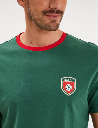 T-shirt maillot de football Maroc vert mixte