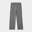 Pantalon de pyjama large en maille gris fonc&eacute; femme