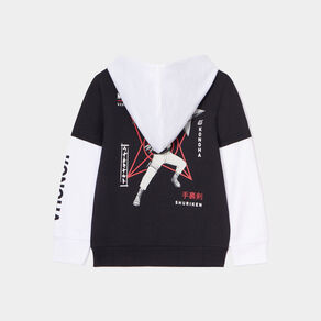 sweat a capuche hoodie 2 en 1 naruto noir garcon Sweat à capuche hoodie 2-en-1 Naruto noir garçon