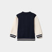 Gilet boutonn&eacute; col teddy manches longues bleu marine b&eacute;b&eacute; gar&ccedil;on