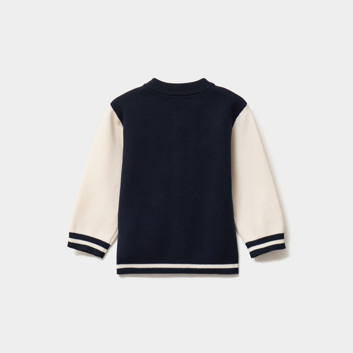 Gilet boutonn&eacute; col teddy manches longues bleu marine b&eacute;b&eacute; gar&ccedil;on