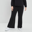 Pantalon de jogging bootcut noir femme grande taille