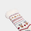 Chaussettes de No&euml;l d'int&eacute;rieur ivoire femme