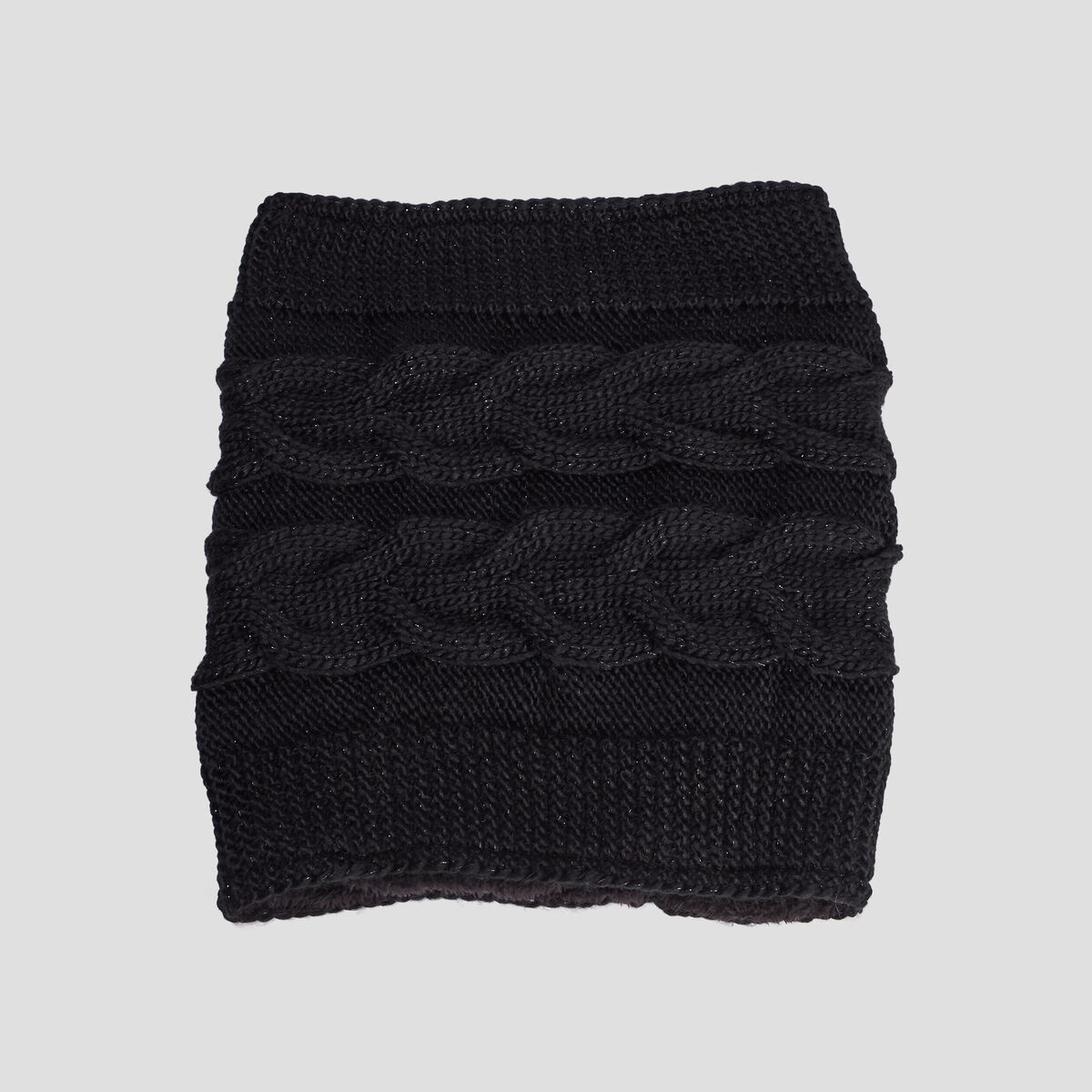 Tour de cou avec torsades noir femme