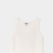 Débardeur tricot col rond Creeks ivoire fille