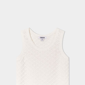 debardeur tricot col rond creeks ivoire fille Débardeur tricot col rond Creeks ivoire fille