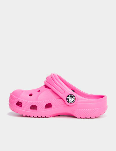 Sabots de plage Crocs rose fluo fille