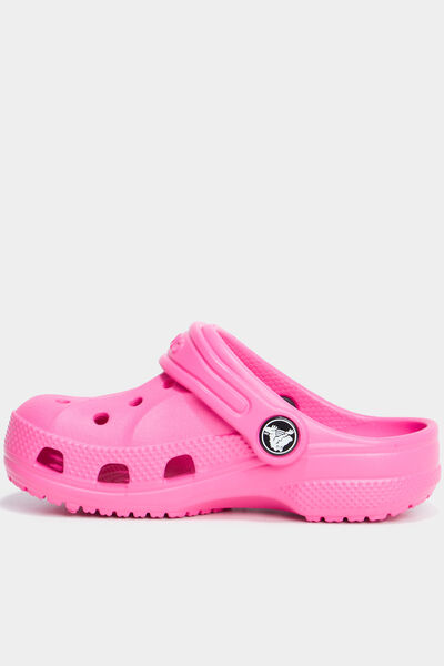 Sabots de plage Crocs rose fluo fille