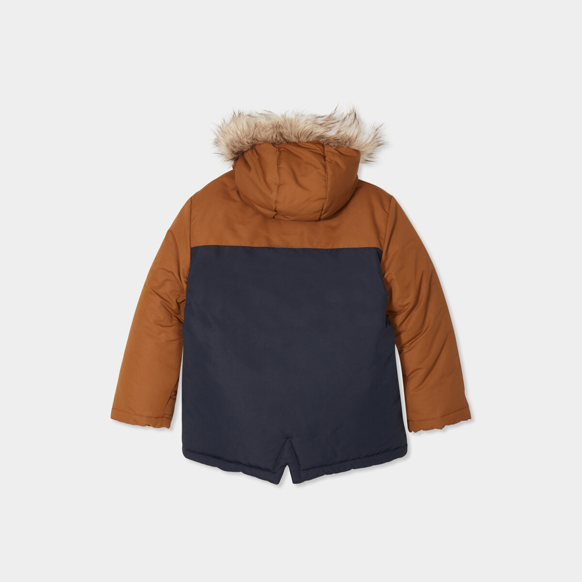 Parka 3-en-1 &agrave; capuche fausse fourrure camel gar&ccedil;on