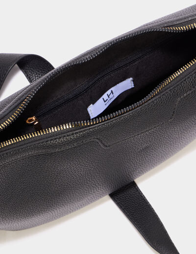 Sac banane zipp&eacute;e noir femme