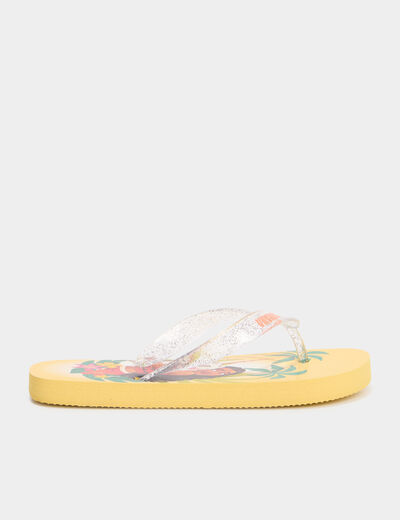 Tongs de plage Vaiana jaune fille
