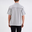 Chemise col cubain manches courtes coton blanc homme