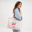 Sac cabas rectangulaire rose pastel femme
