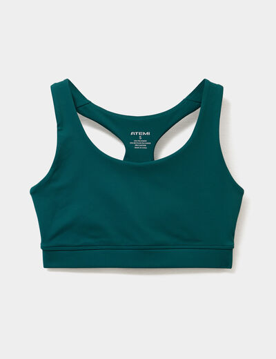 Brassi&egrave;re de sport dos nageur vert canard femme