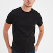 T-shirt droit en coton manches courtes noir homme