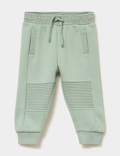 Pantalon de jogging molletonn&eacute; vert pastel b&eacute;b&eacute; gar&ccedil;on