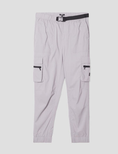 Pantalon cargo avec boucle gris homme