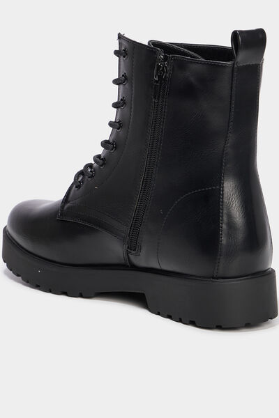 Boots &agrave; lacets talons noir femme