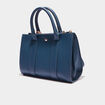 Sac rectangulaire avec foulard bleu canard femme