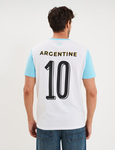 T-shirt maillot de football Argentine blanc mixte
