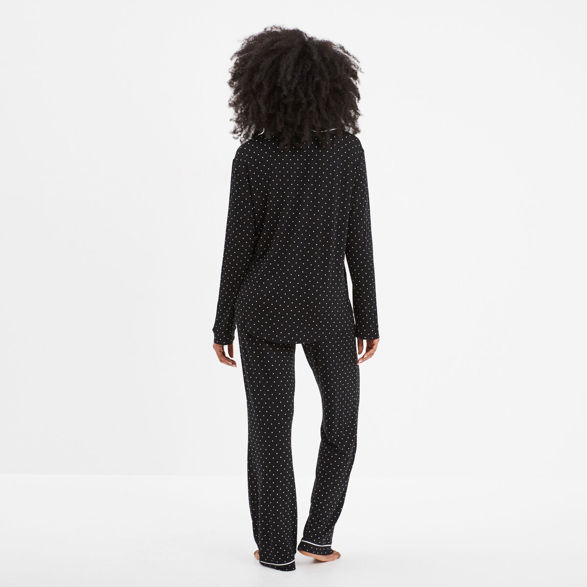 Ensemble pyjama 2 pièces noir femme