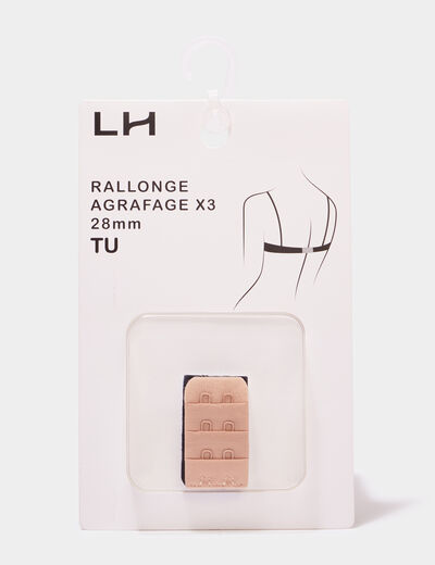 Lot 3 rallonges agrafage soutiens-gorge noir femme