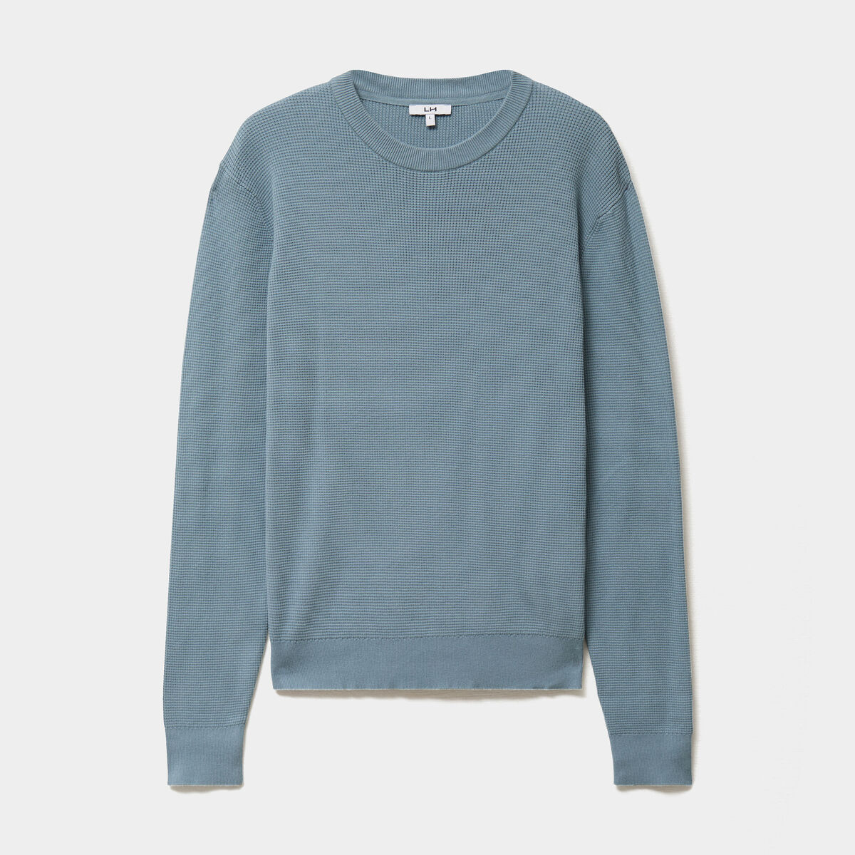  Pull avec col rond à relief gris homme | La Halle