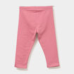 Legging doubl&eacute; coton vieux rose b&eacute;b&eacute; fille