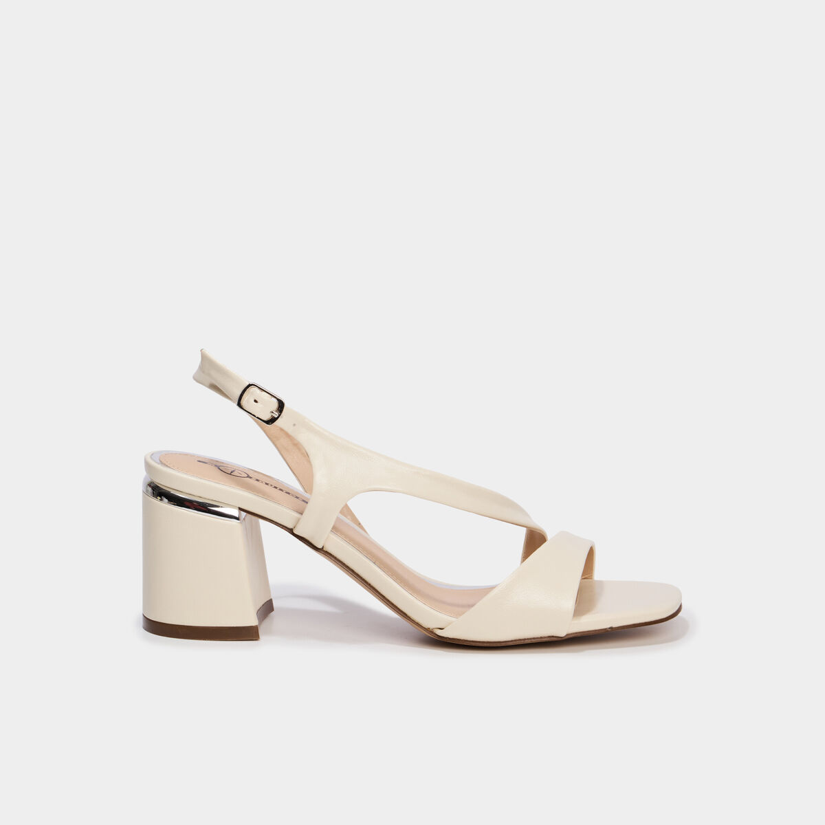Sandales c&eacute;r&eacute;monie &agrave; talons blanc femme