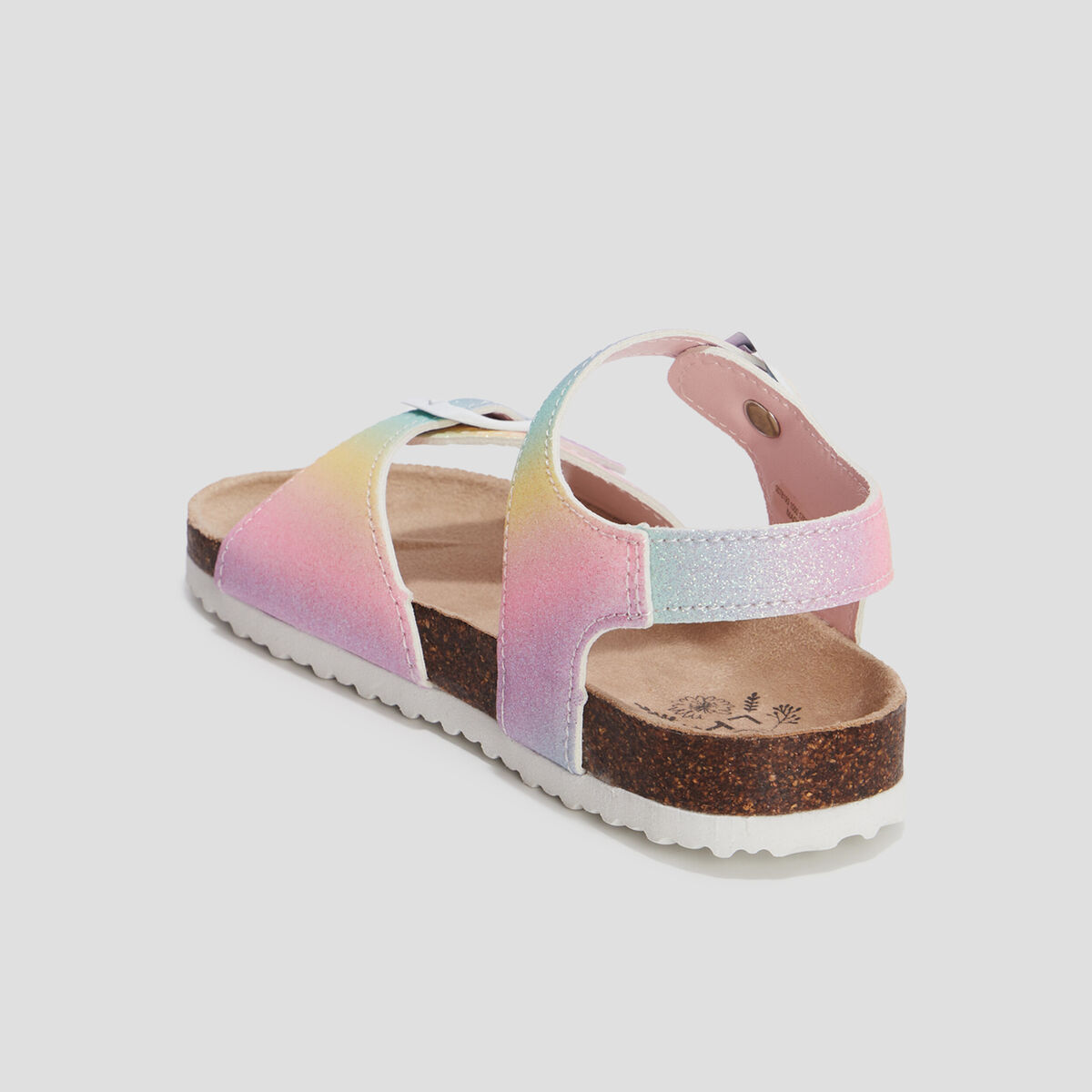 Sandales à paillettes multicolore fille