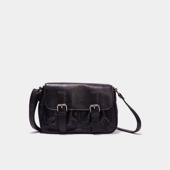 sac cartable avec poches plaquees noir femme Sac cartable avec poches plaquées noir femme