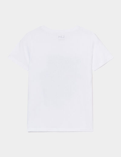 T-shirt sequins réversibles blanc garçon