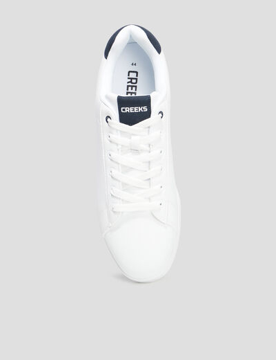 Tennis basses à lacets blanc homme