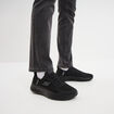 Baskets running lacets élastiqués noir femme