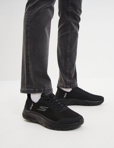 Baskets running lacets élastiqués noir femme