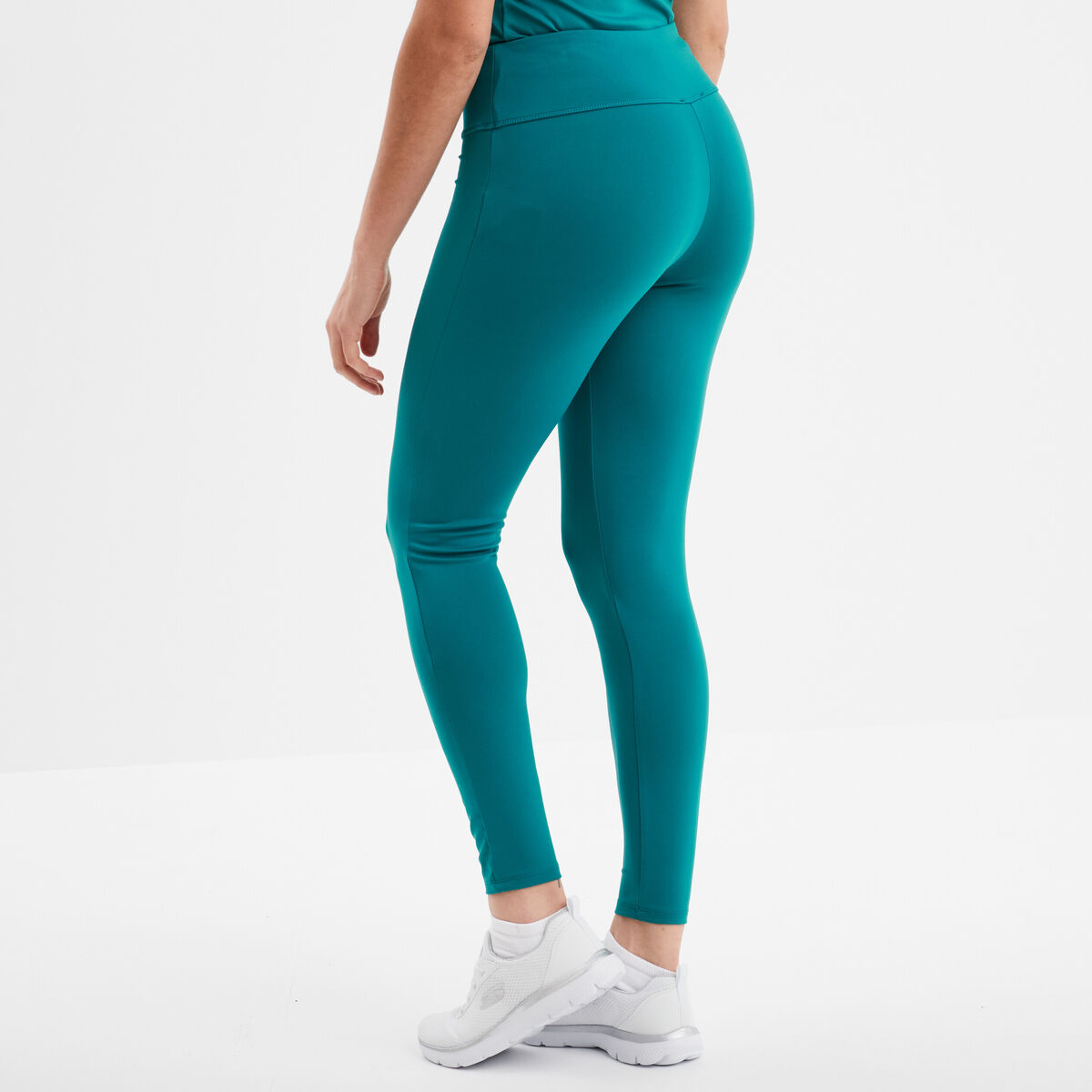 Legging taille élastiquée vert émeraude femme