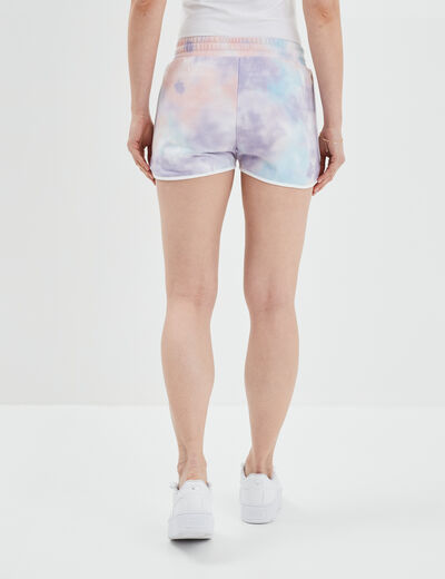 Short de jogging droit rose femme