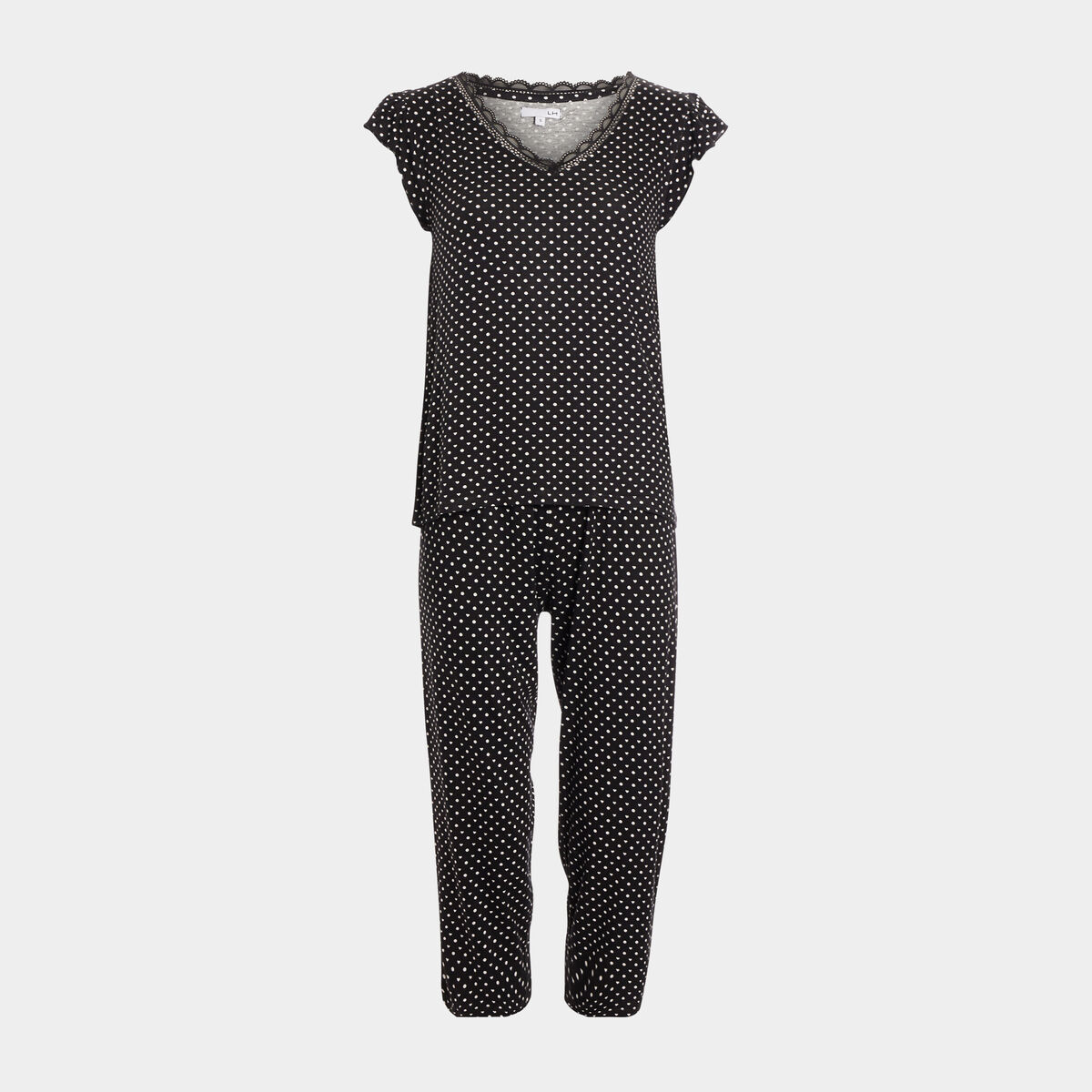 Ensemble pyjama 2 pièces noir femme