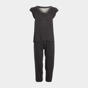 Ensemble pyjama 2 pièces noir femme