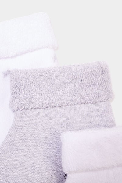 Lot 3 paires chaussettes blanc b&eacute;b&eacute;